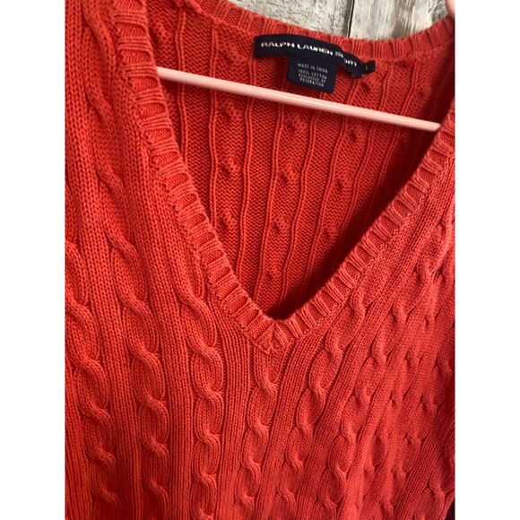 Ralph Lauren Sport orange sweater L 100% Cotton - Picture 5 of 6